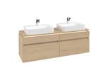 Villeroy & Boch Legato Waschtischunterschrank B768L0VJ 160x55x50cm, mit LED-Beleuchtung, Nordic Oak