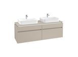 Villeroy & Boch Legato Waschtischunterschrank B768L0VK 160x55x50cm, mit LED-Beleuchtung, Soft Grey