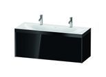 Duravit XViu Waschtisch-Unterschrank XV4613OB240P 120x48cm, 1 Auszug, schwarz matt, Rahmen P, schwarz hochglanz
