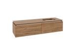 Villeroy und Boch Legato Waschtischunterschrank B76500RH 160x38x50cm, Waschtisch rechts, Kansas Oak