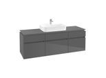 Villeroy & Boch Legato Waschtischunterschrank B76200FP 160x55x50cm, Glossy Grey