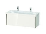 Duravit XViu Waschtisch-Unterschrank XV4613OB122C 120x48cm, 1 Auszug, champagner matt, Rahmen C, weiß hochglanz