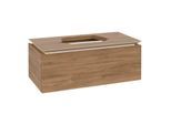 Villeroy und Boch Legato Waschtischunterschrank B75500RH 100x38x50cm, Waschtisch mittig, Kansas Oak