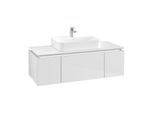 Villeroy & Boch Legato Waschtischunterschrank B757L0DH 120x38x50cm, mit LED-Beleuchtung, Glossy White