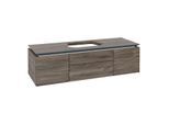Villeroy und Boch Legato Waschtischunterschrank B75900RK 140x38x50cm, Waschtisch mittig, Stone Oak