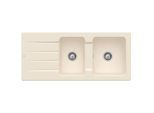 Villeroy & Boch Architectura Einbauspüle 338001FU mit Ablaufgarnitur und Handbetätigung, Ivory