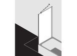 Kermi Filia XP Seitenwand FXTVD10017VAK 100x175cm, silber hochglanz, ESG klar, verkürzt neben Badewanne