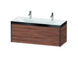 Duravit XViu Waschtisch-Unterschrank XV4613OB279P 120x48cm, 1 Auszug, schwarz matt, Rahmen P, nussbaum natur