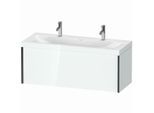 Duravit XViu Waschtisch-Unterschrank XV4613OB285C 120x48cm, 1 Auszug, schwarz matt, Rahmen C, weiß hochglanz