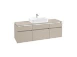 Villeroy & Boch Legato Waschtischunterschrank B762L0VK 160x55x50cm, mit LED-Beleuchtung, Soft Grey