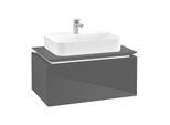 Villeroy & Boch Legato Waschtischunterschrank B753L0FP 80x38x50cm, mit LED-Beleuchtung, Glossy Grey