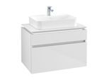 Villeroy & Boch Legato Waschtischunterschrank B754L0DH 80x55x50cm, mit LED-Beleuchtung, Glossy White