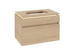 Villeroy & Boch Legato Waschtischunterschrank B754L0VJ 80x55x50cm, mit LED-Beleuchtung, Nordic Oak