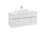Villeroy & Boch Legato Waschtischunterschrank B758L0DH 120x55x50cm, mit LED-Beleuchtung, Glossy White