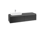 Villeroy & Boch Legato Waschtischunterschrank B763L0PD 160x38x50cm, mit LED-Beleuchtung, Black Matt Lacquer