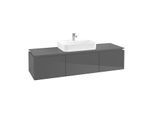 Villeroy & Boch Legato Waschtischunterschrank B76100FP 160x38x50cm, Glossy Grey