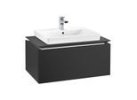 Villeroy & Boch Legato Waschtischunterschrank B678L0PD 80x38x50cm, mit LED-Beleuchtung, Black Matt Lacquer