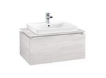 Villeroy & Boch Legato Waschtischunterschrank B678L0E8 80x38x50cm, mit LED-Beleuchtung, White Wood