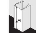 Kermi Filia XP Pendeltür 1-flügelig mit Festfeld FX1WL12320VPK 123 x 200 cm, silber hochglanz, ESG klar Clean, links, auf Duschplatz