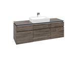 Villeroy und Boch Legato Waschtischunterschrank B76200RK 160x55x50cm, Waschtisch mittig, Stone Oak