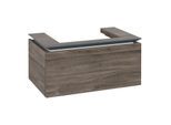 Villeroy und Boch Legato Waschtischunterschrank B67800RK 80x38x50cm, Waschtisch mittig, Stone Oak