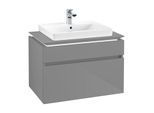 Villeroy & Boch Legato Waschtischunterschrank B679L0FP 80x55x50cm, mit LED-Beleuchtung, Glossy Grey