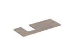 Geberit One Waschtisch-Platte 505295006 120 x 3 x 47 cm, Nussbaum hickory/Melamin Holzstruktur, Ausschnitt links