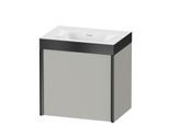 Duravit XViu Waschtisch-Unterschrank XV4630NB207P 45x33,3cm, 1 Tür, links, ohne Hahnloch, schwarz matt, Rahmen P, betongrau matt