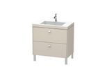 Duravit Brioso c-bonded Waschtisch mit Unterbau BR4701N9191, 80x48cm, Taupe, ohne Hahnloch