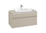 Villeroy & Boch Legato Waschtischunterschrank B681L0VK 100x55x50cm, mit LED-Beleuchtung, Soft Grey