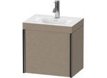 Duravit XViu Waschtisch-Unterschrank XV4631OB211C 45x33,3cm, 1 Tür, rechts, 1 Hahnloch, schwarz matt, Rahmen C, eiche kaschmir