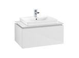Villeroy & Boch Legato Waschtischunterschrank B67800DH 80x38x50cm, Glossy White