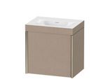 Duravit XViu Waschtisch-Unterschrank XV4630NB175C 45x33,3cm, 1 Tür, links, ohne Hahnloch, champagner matt, Rahmen C, leinen