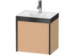 Duravit XViu Waschtisch-Unterschrank XV4630OB212P 45x33,3cm, 1 Tür, links, 1 Hahnloch, schwarz matt, Rahmen P, eiche gebürstet