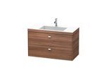 Duravit Brioso c-bonded Waschtisch mit Unterbau BR4607N1079 100x48, Nussbaum Natur/Chrom, o. Hahnl