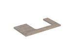 Geberit One Waschtisch-Platte 505323006 90 x 3 x 47 cm, Nussbaum hickory/Melamin Holzstruktur, Ausschnitt rechts