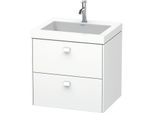Duravit Brioso c-bonded Waschtisch mit Unterbau BR4605O1818, 60x48cm, Weiß Matt, 1 Hahnloch