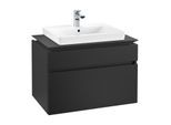 Villeroy & Boch Legato Waschtischunterschrank B67900PD 80x55x50cm, Black Matt Lacquer