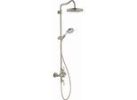 hansgrohe Axor Montreux Showerpipe 16572820 mit Thermostat, Kopfbrause 240 1jet, brushed Nickel