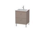 Duravit Brioso c-bonded Waschtisch mit Unterbau BR4700N4343, 60x48cm, Basalt Matt, ohne Hahnloch