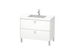 Duravit Brioso c-bonded Waschtisch mit Unterbau BR4702N1018, 100x48cm, Weiß Matt/Chrom, o Hahnloch