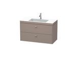 Duravit Brioso c-bonded Waschtisch mit Unterbau BR4607N4343, 100x48cm, Basalt Matt, ohne Hanhnloch