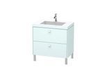 Duravit Brioso c-bonded Waschtisch mit Unterbau BR4701N0909, 80x48cm, Lichtblau Matt, ohne Hahnl.