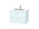 Duravit Brioso c-bonded Waschtisch mit Unterbau BR4606N1009 80x48, Lichtblau Matt/Chrom, o. Hahnl.