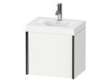 Duravit XViu Waschtisch-Unterschrank XV4631OB218C 45x33,3cm, 1 Tür, rechts, 1 Hahnloch, schwarz matt, Rahmen C, weiß matt