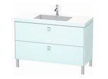 Duravit Brioso c-bonded Waschtisch mit Unterbau BR4703O1009 120x48, Lichtblau Matt/Chrom, 1 Hahnl.
