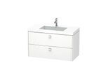 Duravit Brioso c-bonded Waschtisch mit Unterbau BR4607N1018, 100x48cm Weiß Matt/Chrom, o Hahnloch