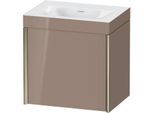 Duravit XViu Waschtisch-Unterschrank XV4631NB186C 45x33,3cm, 1 Tür, rechts, ohne Hahnloch, champagner matt, Rahmen C, cappucino hochglanz