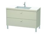Duravit Brioso c-bonded Waschtisch mit Unterbau BR4703O9191, 120x48cm, Taupe, 1 Hahnloch