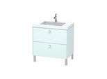 Duravit Brioso c-bonded Waschtisch mit Unterbau BR4701N1009 80x48, Lichtblau Matt/Chrom, o. Hahnl.
